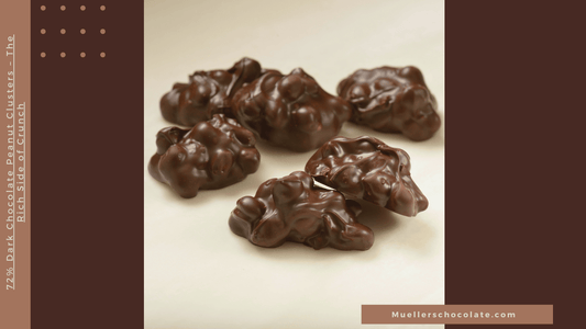 72% Dark Chocolate Peanut Clusters – The Rich Side of Crunch - Mueller Chocolate Co