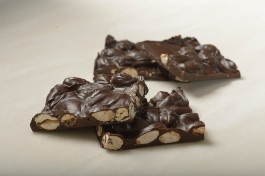 Sugar-Free Almond Bark - Decadent dark chocolate and almonds for guilt-free indulgence.