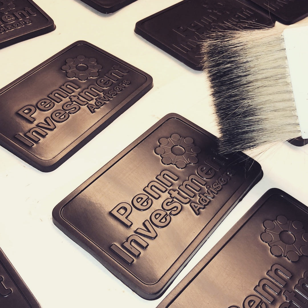 Penn investment advisors custom chocolate mold by Mueller Chocolate Co