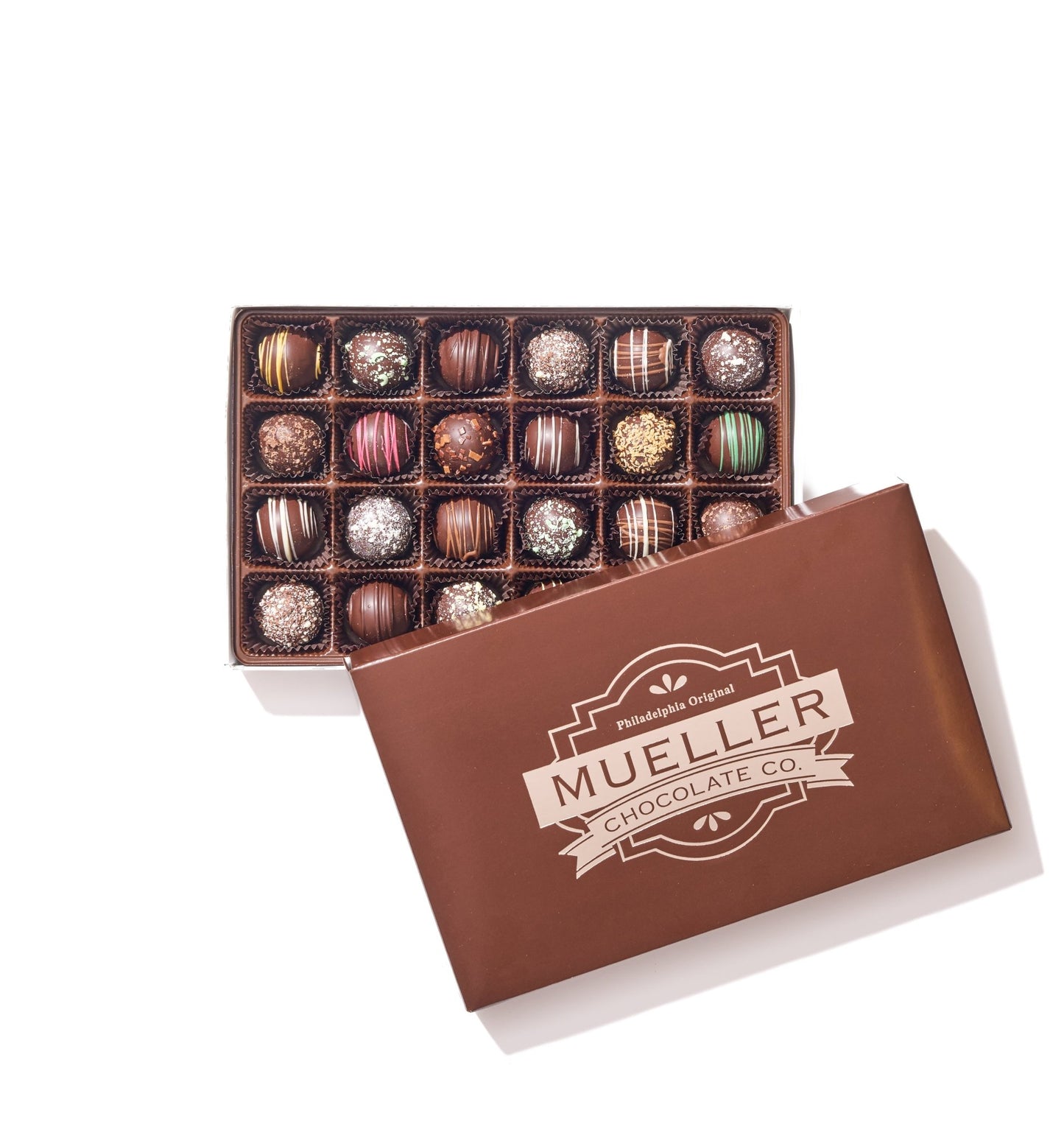 Assorted Chocolate Truffle Gift Box – 24 Piece - Handmade Gift Box | Mueller Chocolate Co.