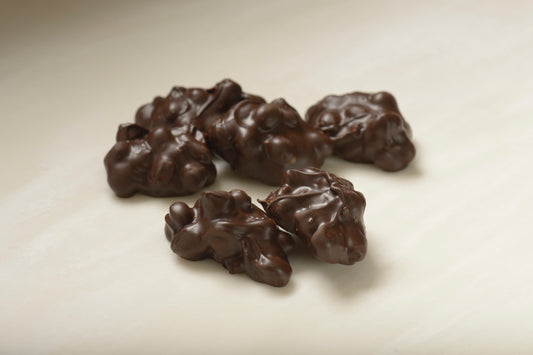 Gourmet Dark Chocolate Peanut Clusters - A perfect blend of rich chocolate and crunchy peanuts