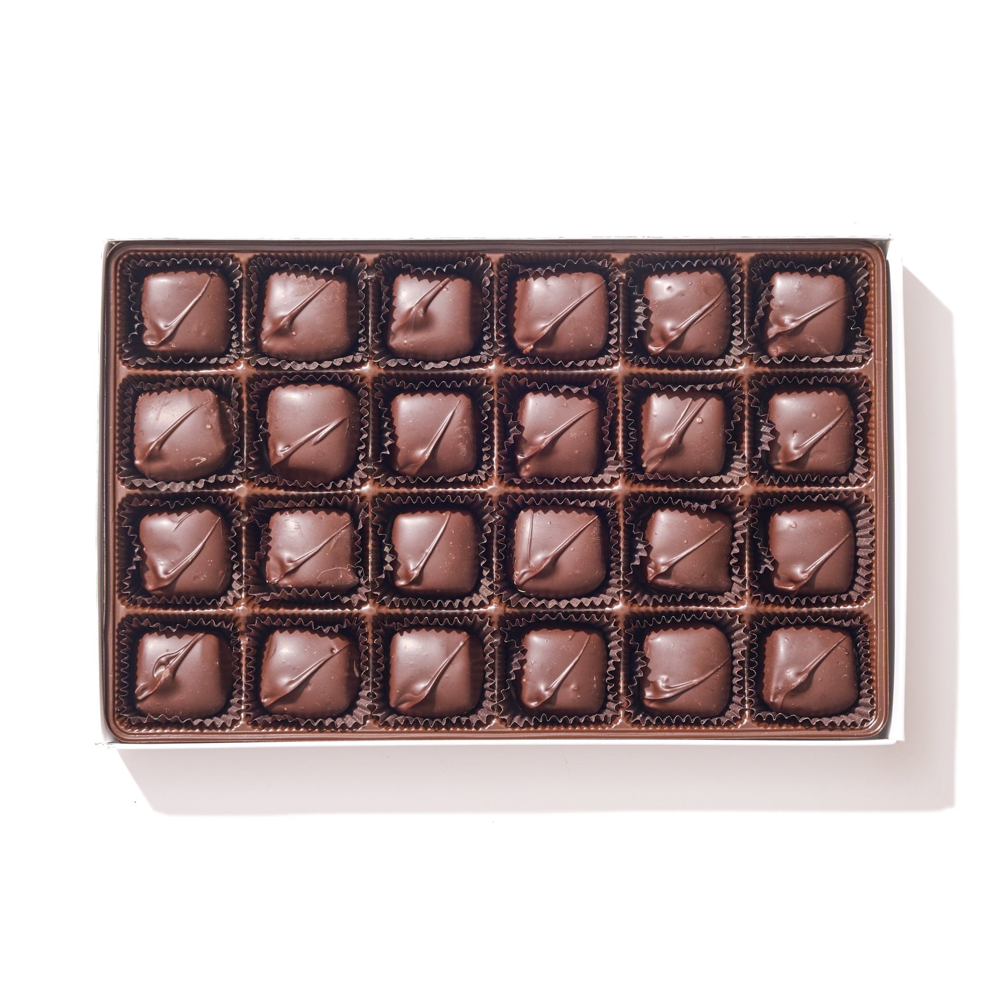 Dark Chocolate Covered Caramels Box 24pc - Handmade Chocolate | Mueller Chocolate Co.
