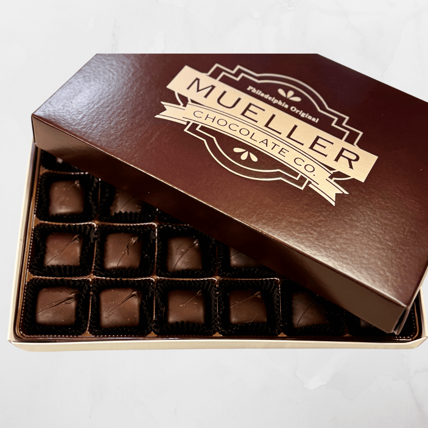 Dark Chocolate Covered Caramels Box 24pc - Handmade Chocolate | Mueller Chocolate Co.