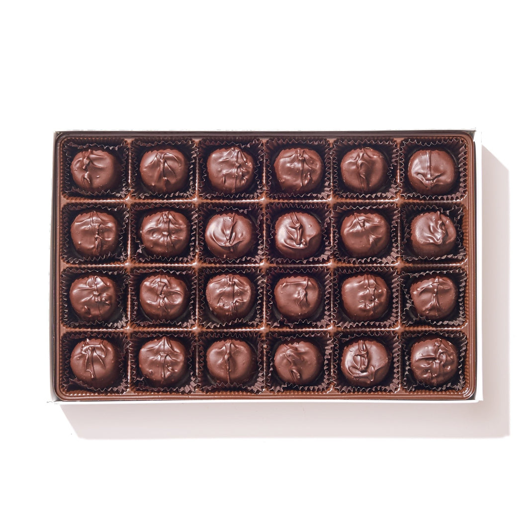 Dark Chocolate Vanilla Buttercreams Gift Box – 24 Piece - Handmade Chocolate | Mueller Chocolate Co.