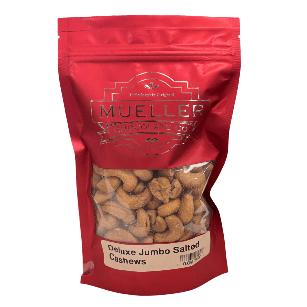 Deluxe Jumbo Roasted Salted Cashews Bag - Handmade Chocolate | Mueller Chocolate Co.