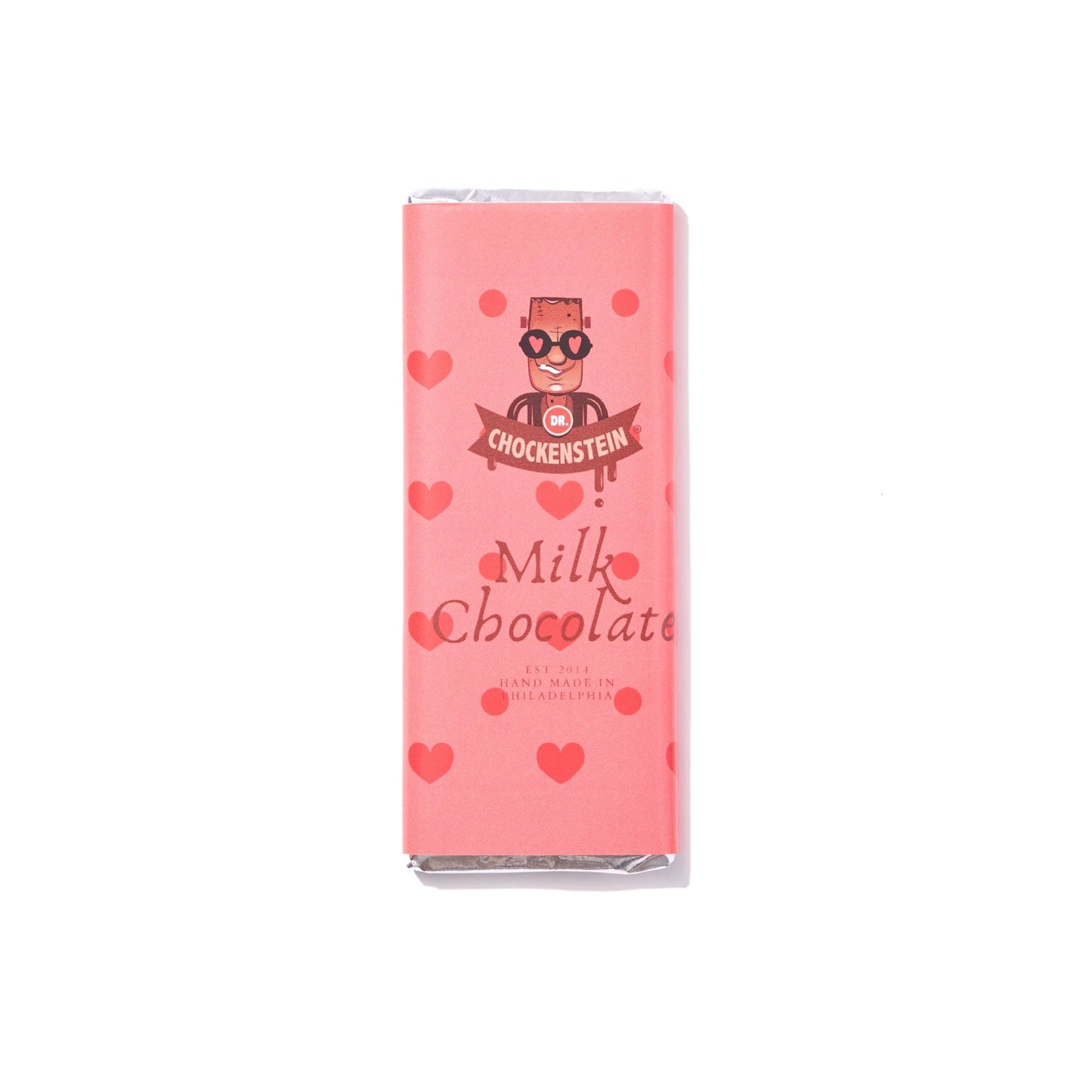 Dr. Chockenstein® Valentine Milk Chocolate Bar - Handmade Chocolate | Mueller Chocolate Co.