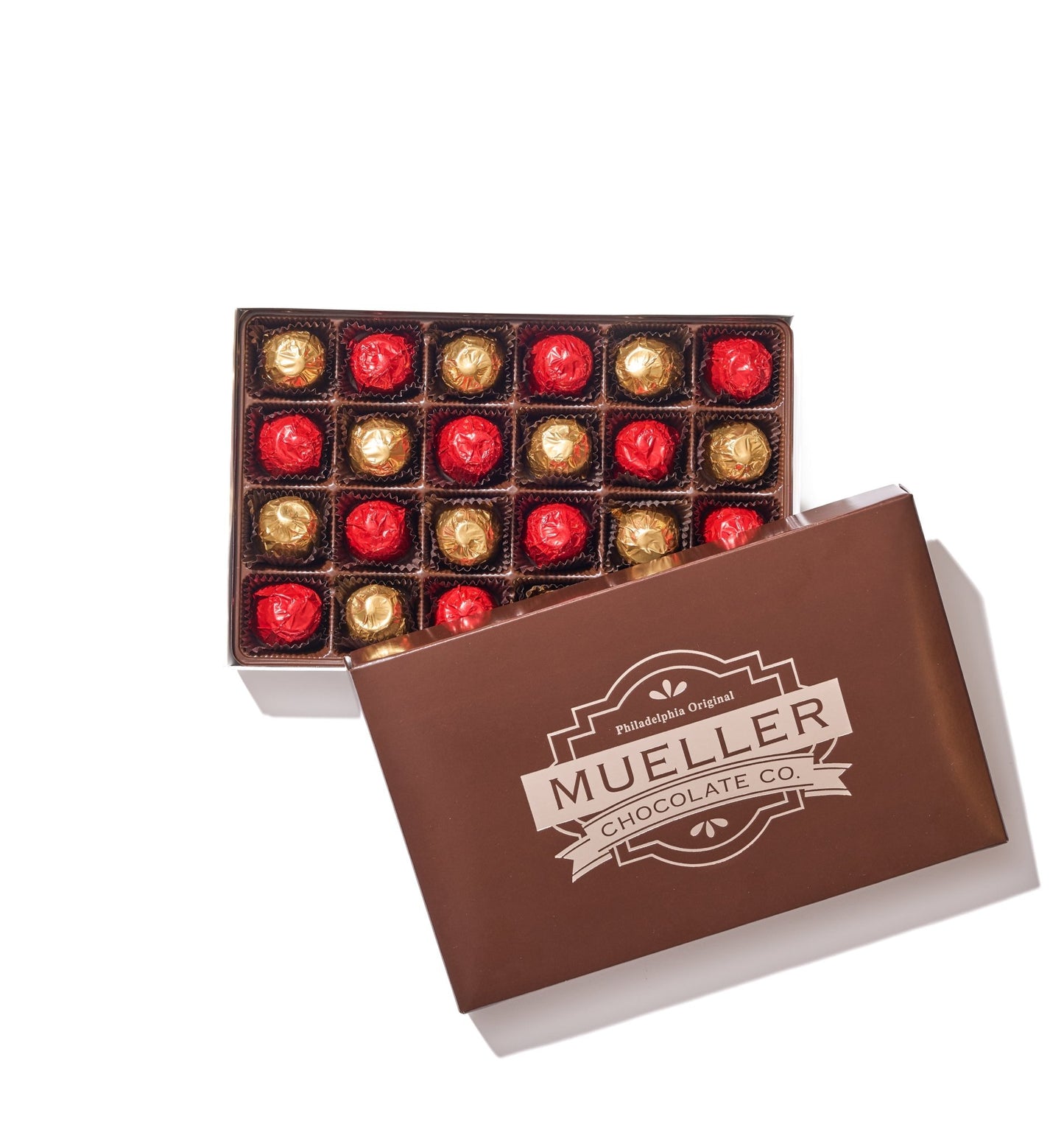 Milk and Dark Chocolate Cordial Cherries Gift Box – 24 Piece - Handmade Gift Box | Mueller Chocolate Co.