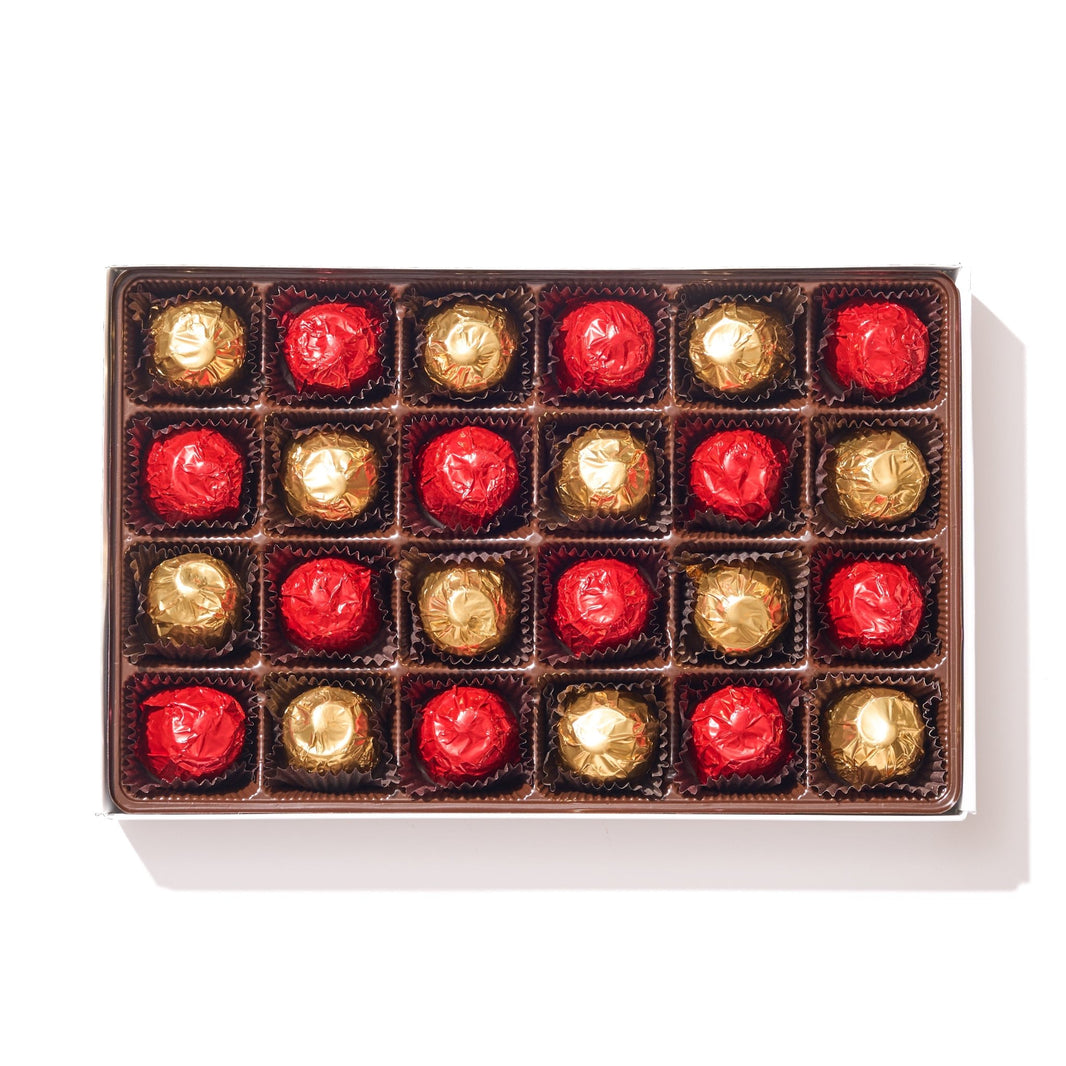 Milk and Dark Chocolate Cordial Cherries Gift Box – 24 Piece - Handmade Gift Box | Mueller Chocolate Co.
