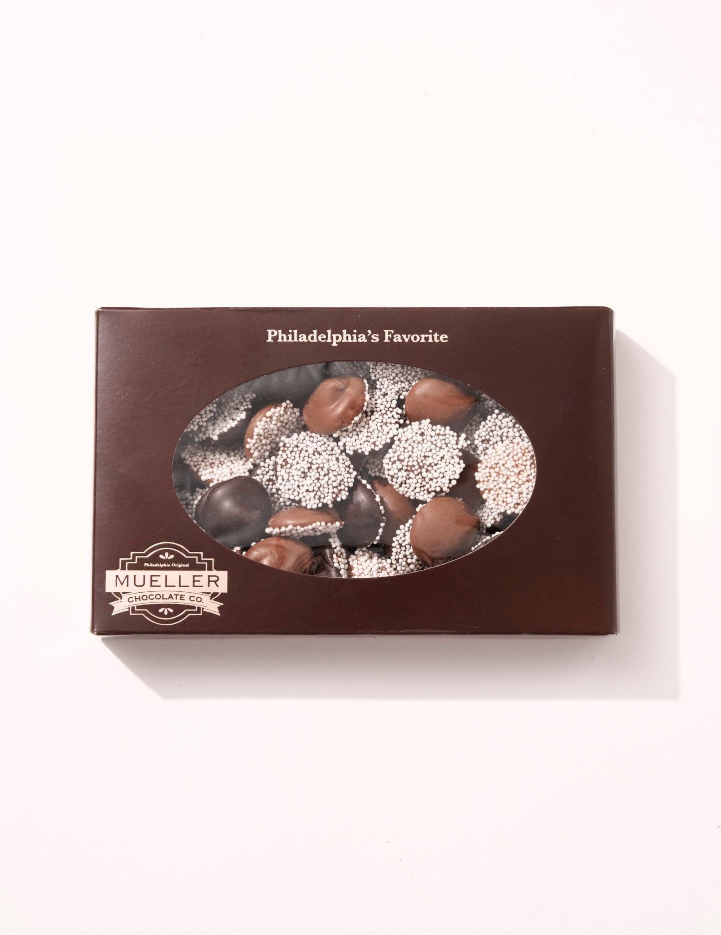 Milk and Dark Chocolate Nonpareils Gift Box - Handmade | Mueller Chocolate Co.
