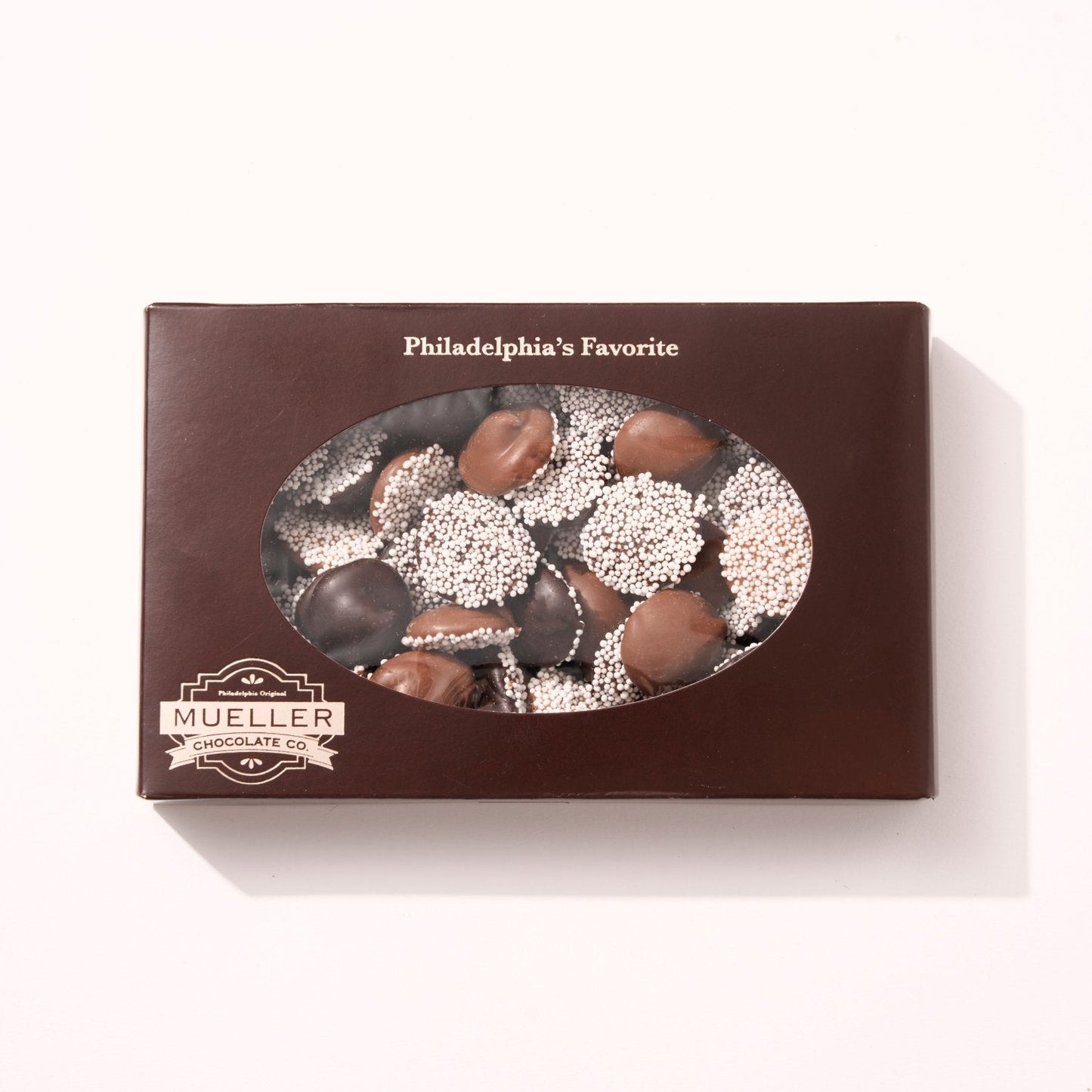 Milk and Dark Chocolate Nonpareils Gift Box - Handmade | Mueller Chocolate Co.