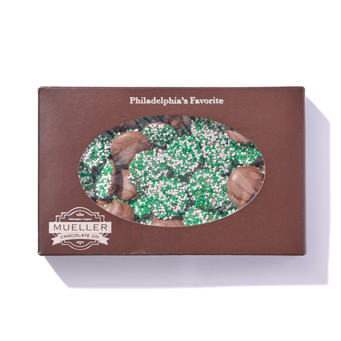Milk Chocolate Green & White Nonpareils - Handmade Gift Box | Mueller Chocolate Co.