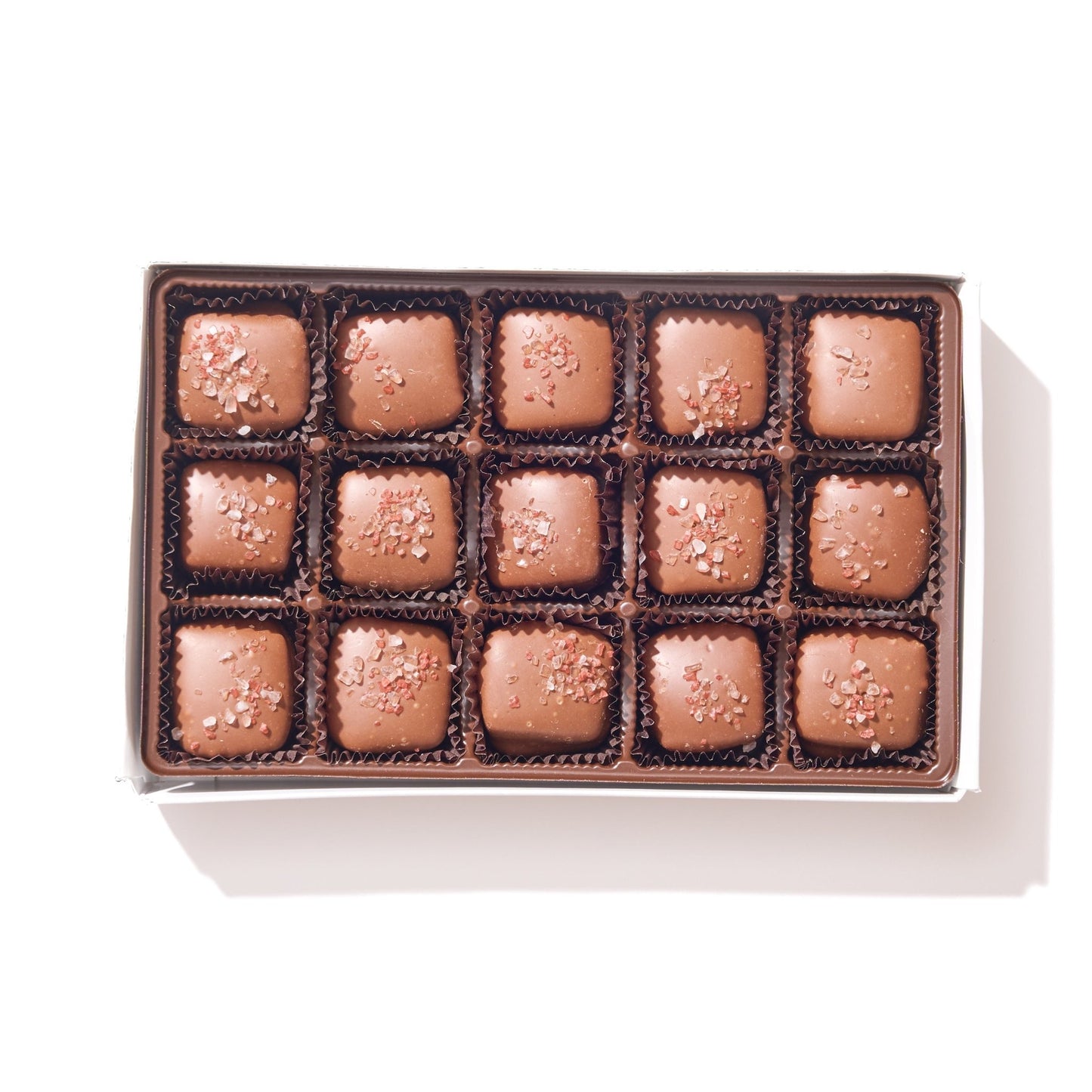 Milk Chocolate Sea Salt Caramels 15 Piece Box - Handmade Gift Box | Mueller Chocolate Co.