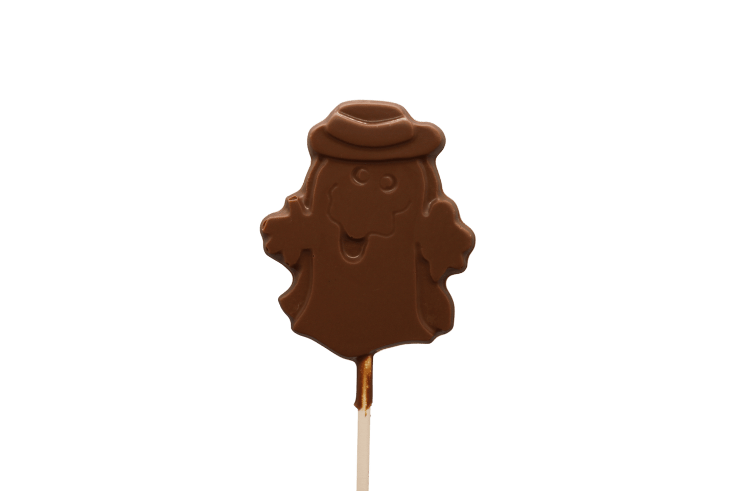 Milk Chocolate Silly Halloween Ghost Pop - Pack of 6 - Handmade Chocolate | Mueller Chocolate Co.