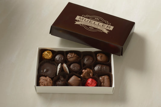 Small Milk and Dark Chocolate Assortment Box - A delightful mix of premium chocolates for chocolate lovers to savor.