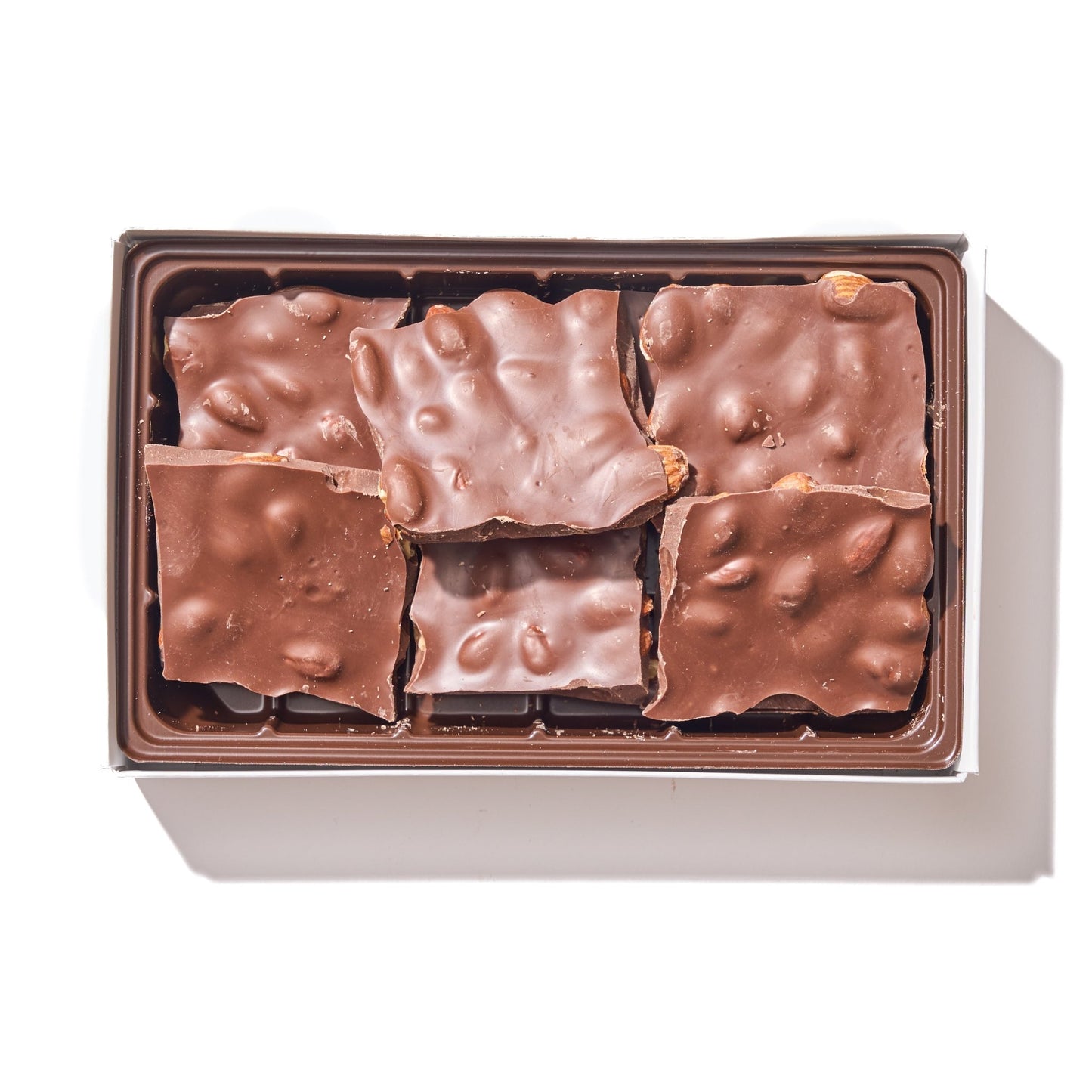 Sugar Free Milk Chocolate Almond Bark – ½ lb Gift Box - Handmade Chocolate | Mueller Chocolate Co.