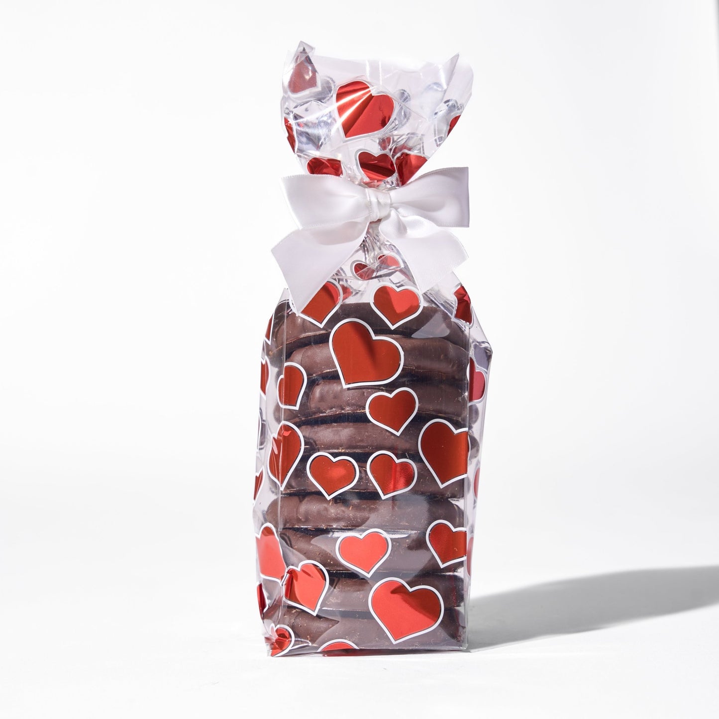 Valentine Dark Chocolate Pretzel Heart Bag - Handmade Chocolate | Mueller Chocolate Co.