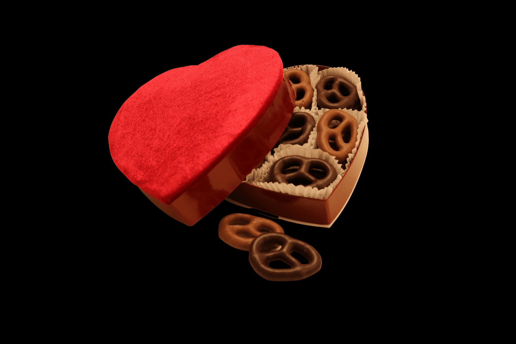 Valentine Heart Chocolate Pretzel Box - Handmade Gift Box | Mueller Chocolate Co.