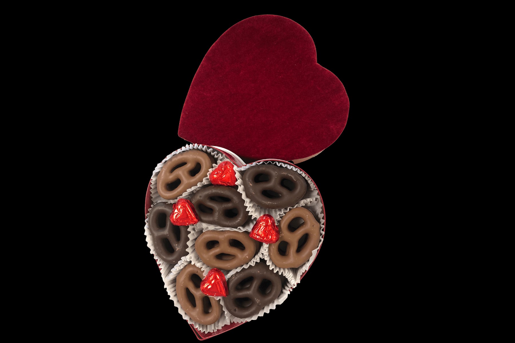 Valentine Heart Chocolate Pretzel Box - Handmade Gift Box | Mueller Chocolate Co.