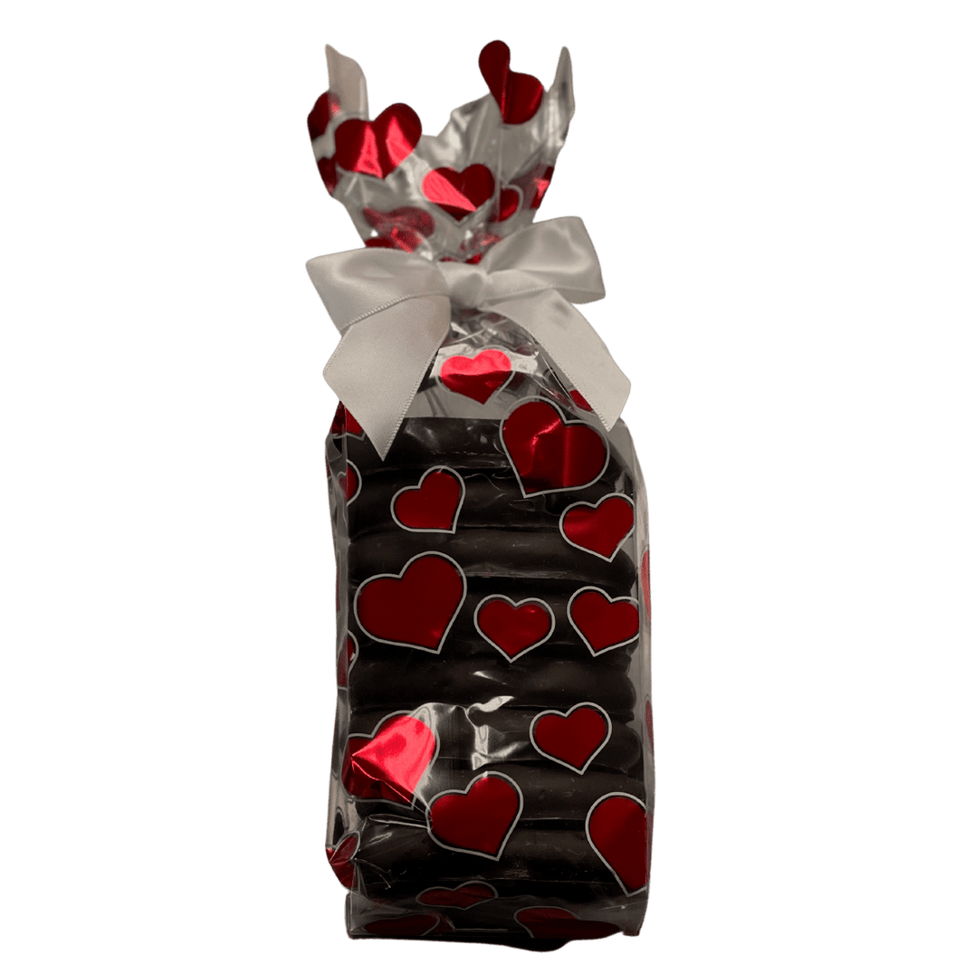 Valentine Milk and Dark Chocolate Pretzel Heart Bag - Handmade Chocolate | Mueller Chocolate Co.
