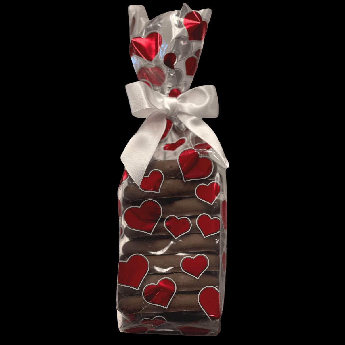Valentine Milk Chocolate Pretzel Heart Bag - Handmade Chocolate | Mueller Chocolate Co.