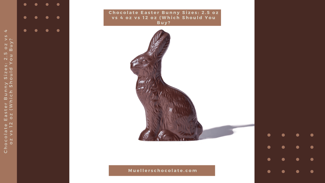 Chocolate Easter Bunny Sizes: 2.5 oz vs 4 oz vs 12 oz (Which Should You Buy? - Mueller Chocolate Co
