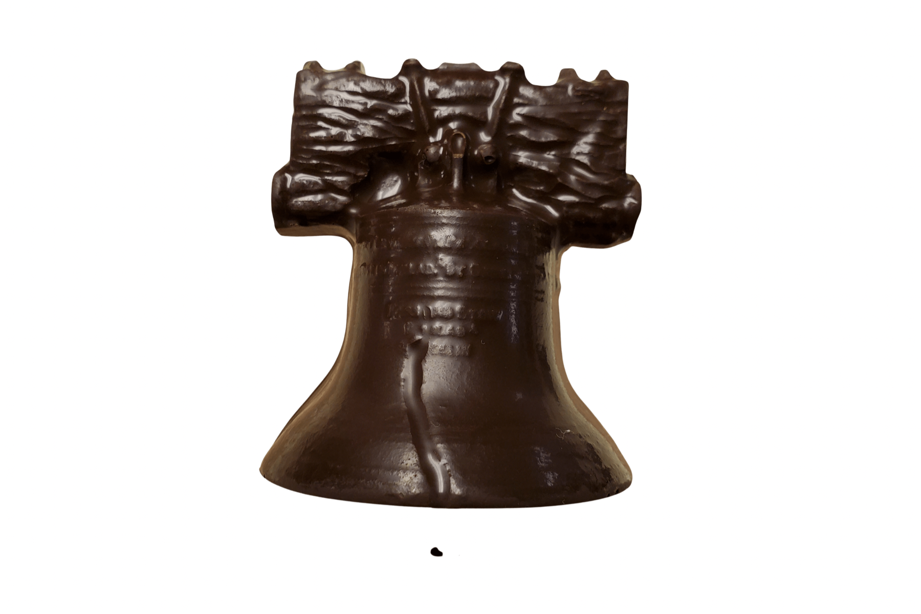 Dark Chocolate Liberty Bell Lollipop - A patriotic and delicious treat from Mueller Chocolate Co.