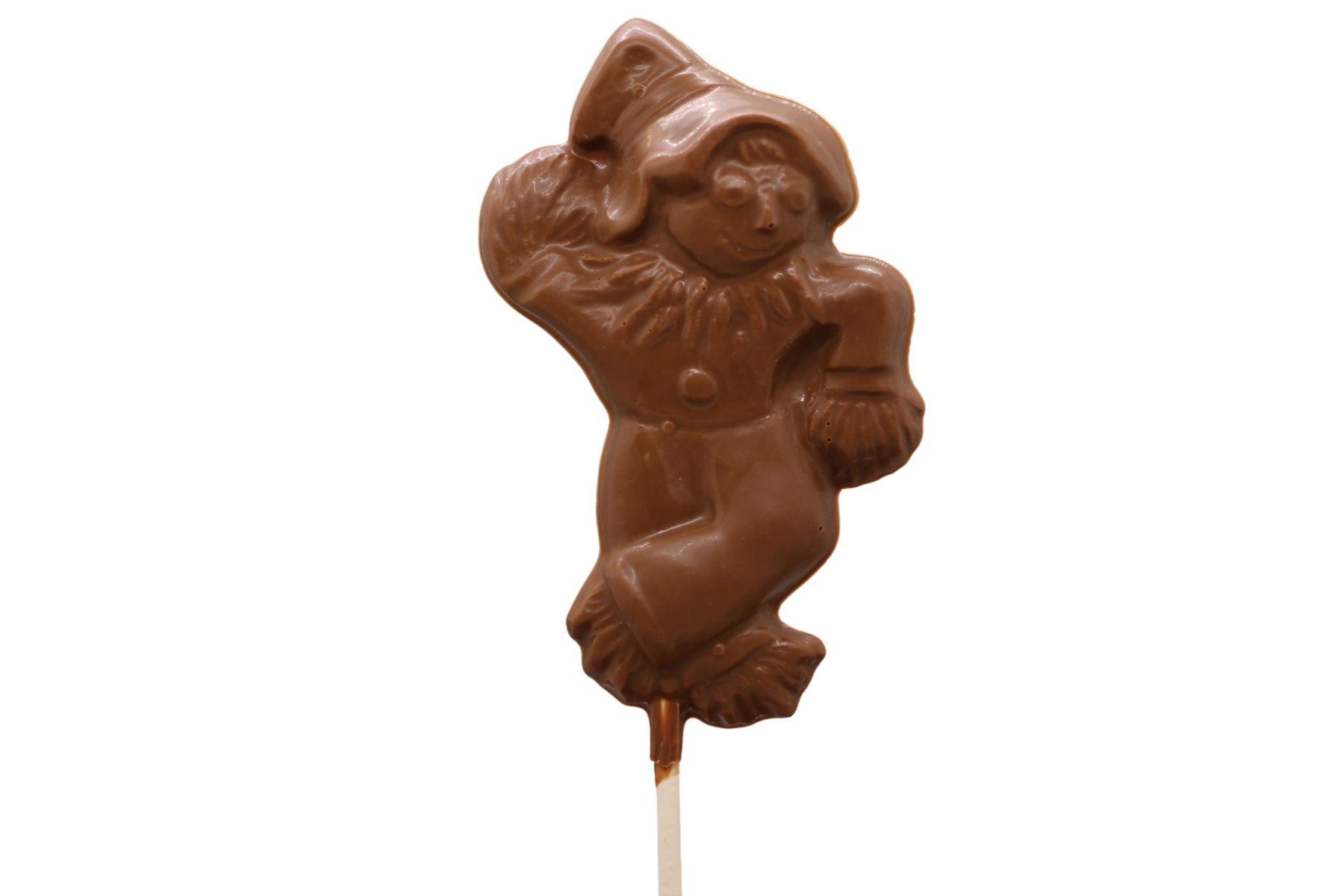 Indulge in the charm of our Milk Chocolate Scarecrow Pop – a delightful Halloween treat with creamy chocolate goodness and a touch of festive whimsy!