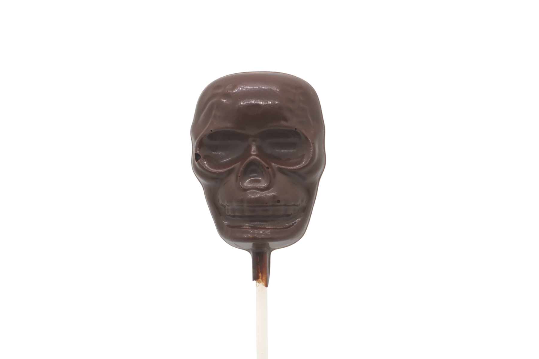 Indulge in the hauntingly rich flavor of our Dark Chocolate Skull Pop – a spooky and decadent treat for Halloween chocoholics!