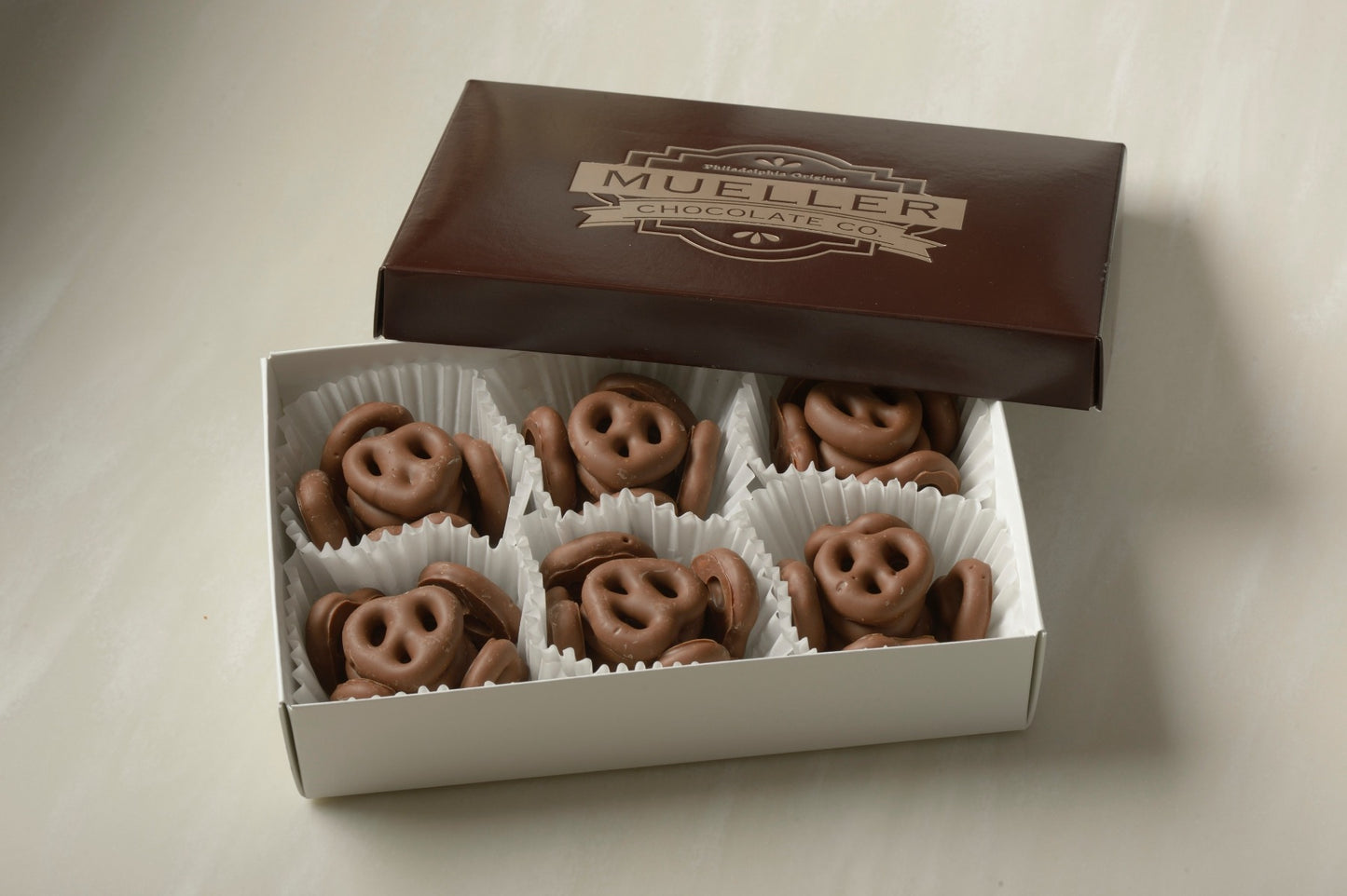 Milk Chocolate Covered Mini Pretzels | Mueller Chocolate Co.