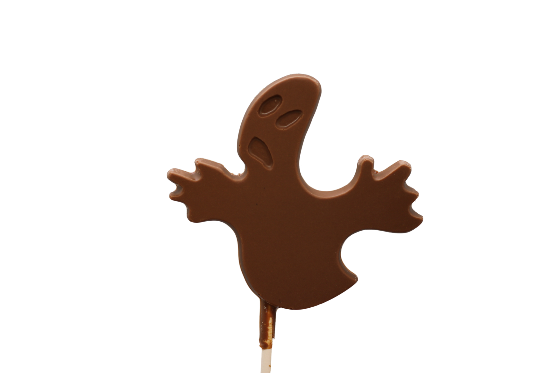 Milk Chocolate Ghost Lollipop – A spooky-sweet delight for Halloween trick-or-treat fun!