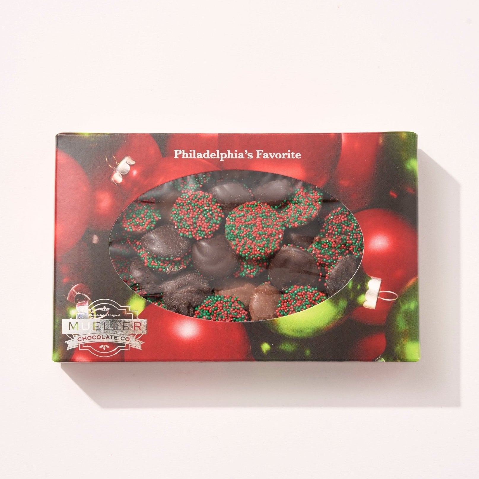 Assorted Holiday Nonpareil box - Mueller Chocolate Co