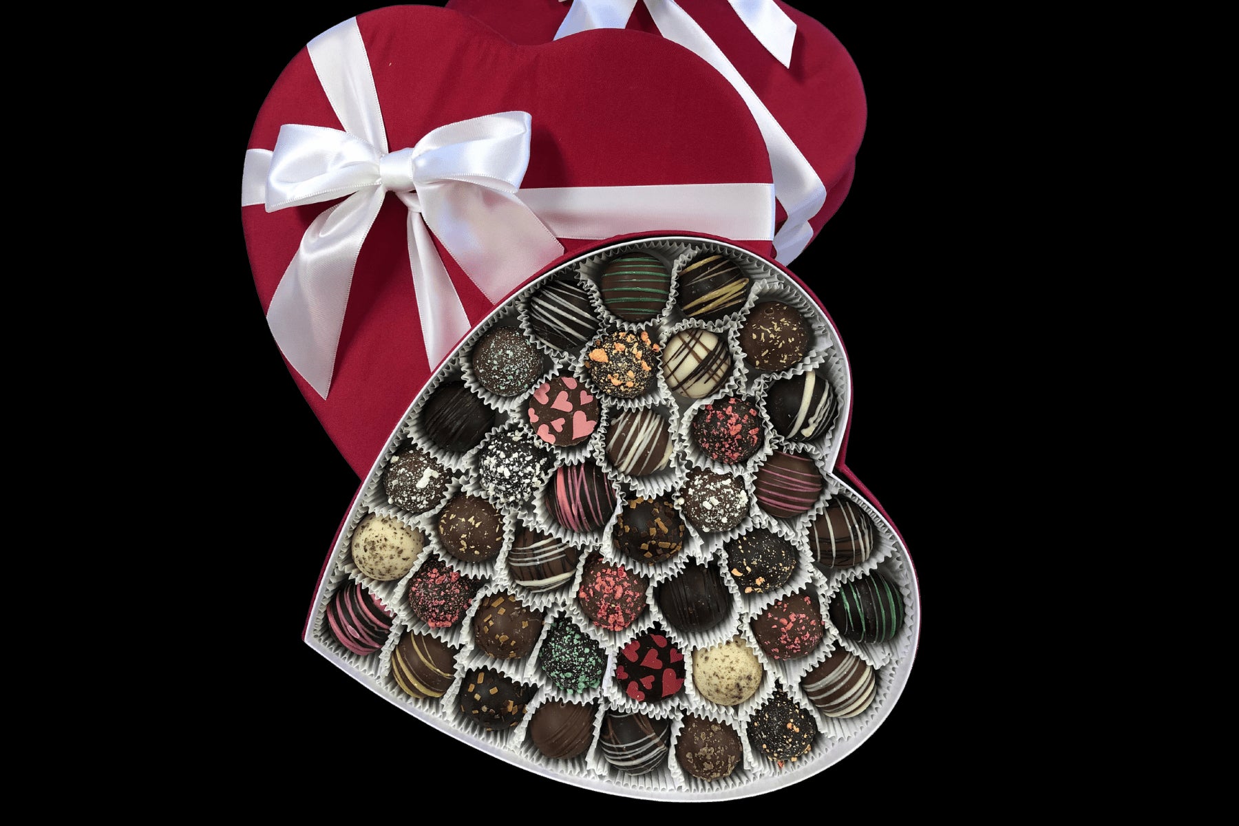 Assorted Chocolate Truffle Heart Box - Handmade Gift Box | Mueller Chocolate Co.