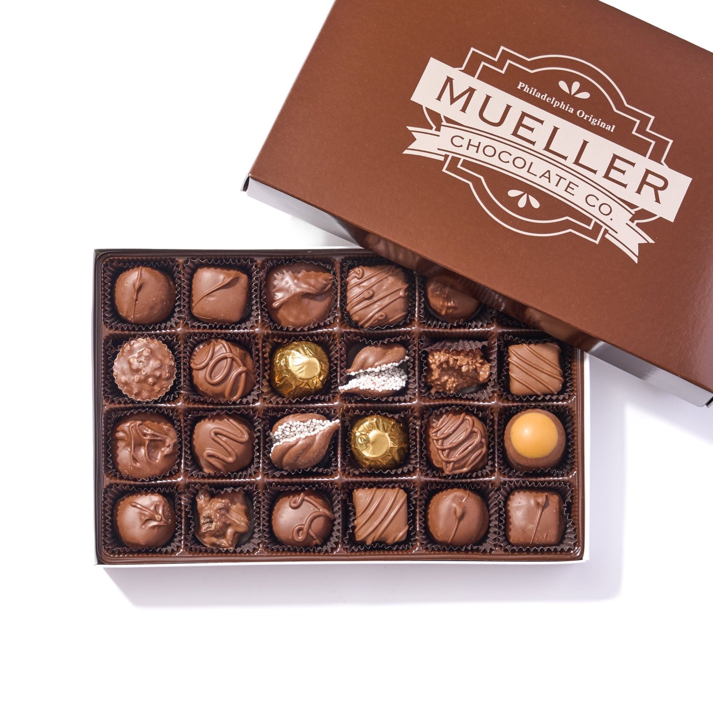 Assorted Milk Chocolates (24pc) - Handmade Gift Box | Mueller Chocolate Co.