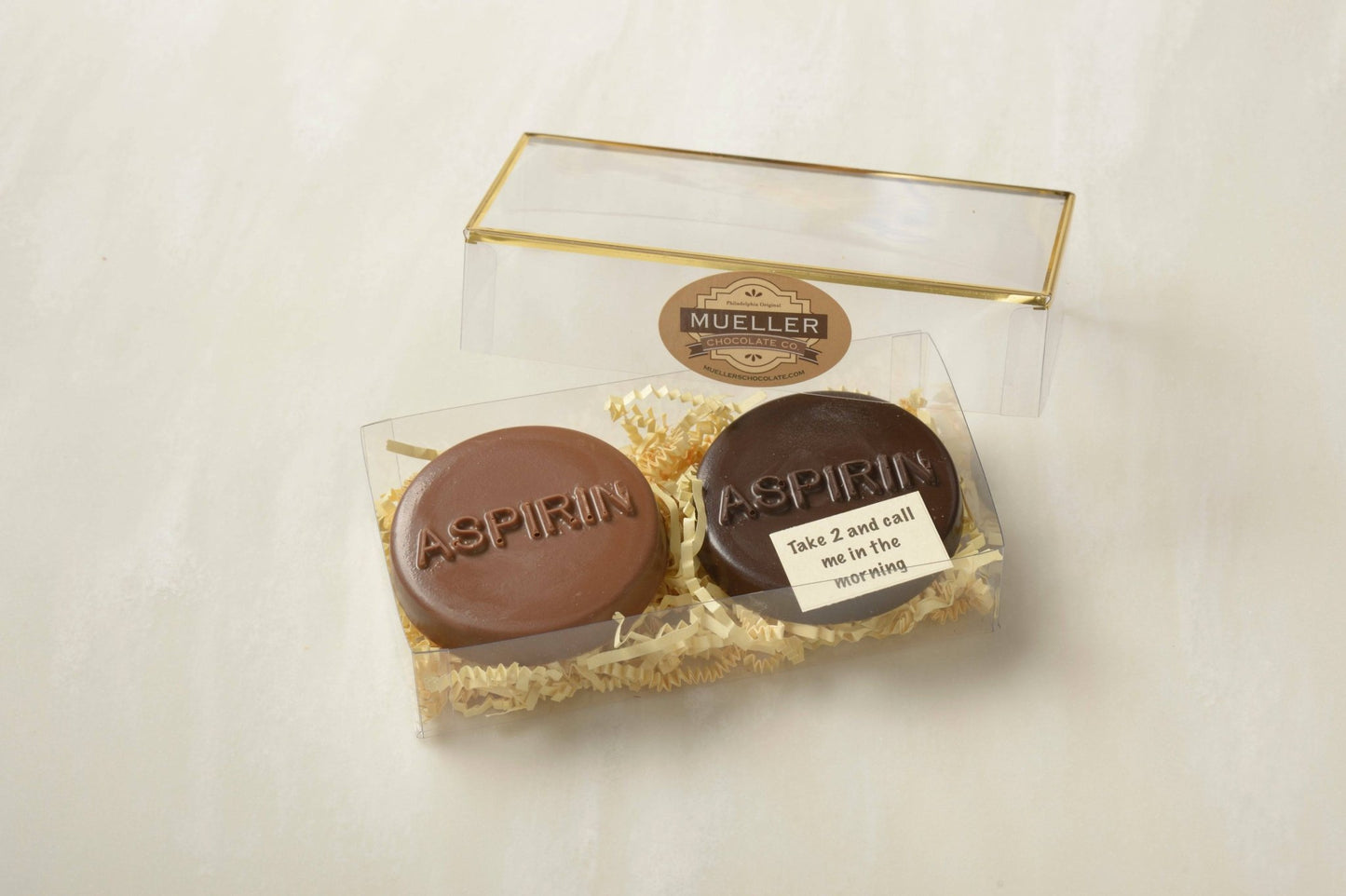 Dark Chocolate Aspirin - Handmade Unique Gifts | Mueller Chocolate Co.