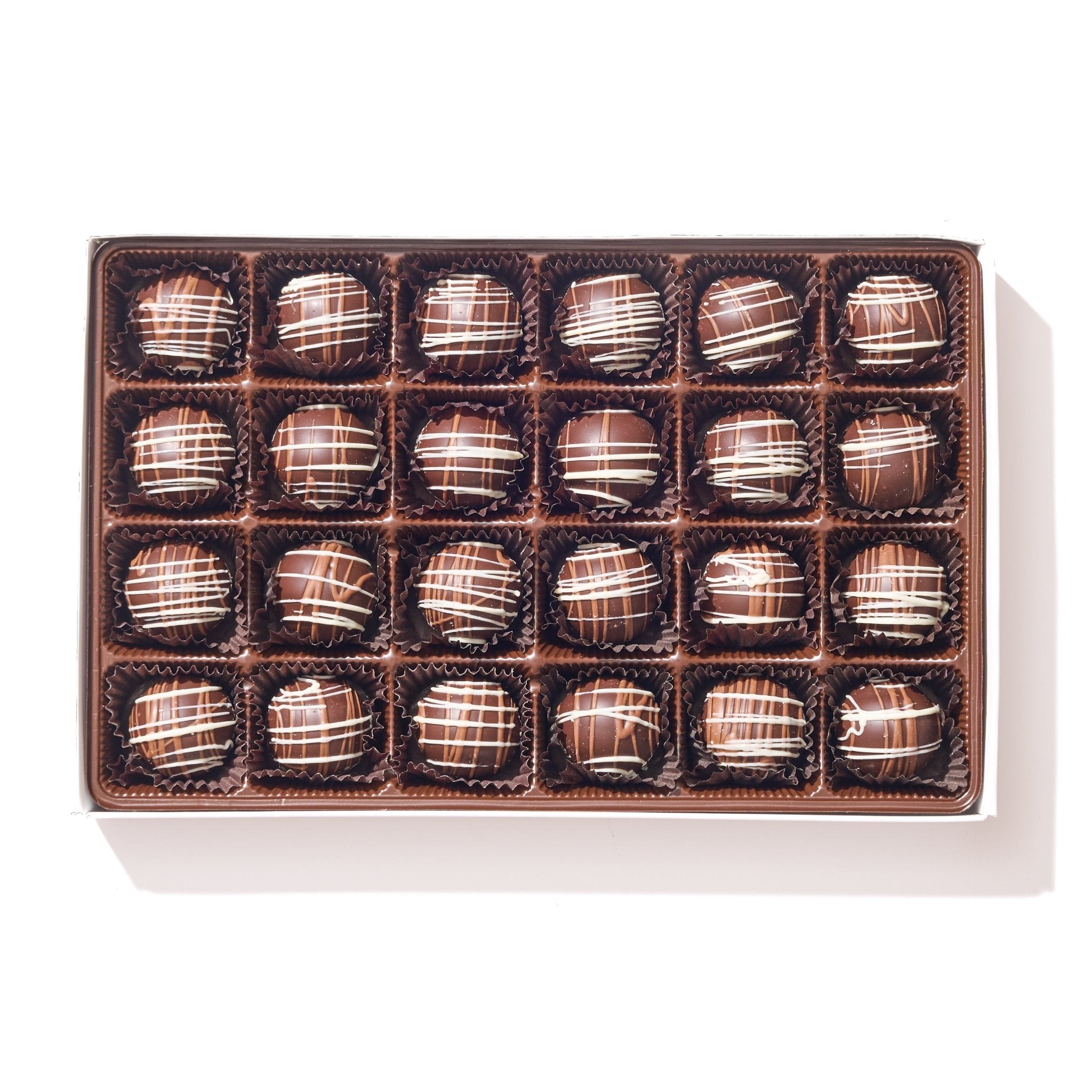 Dark Chocolate Caramel Truffle Gift Box – 24 Piece
