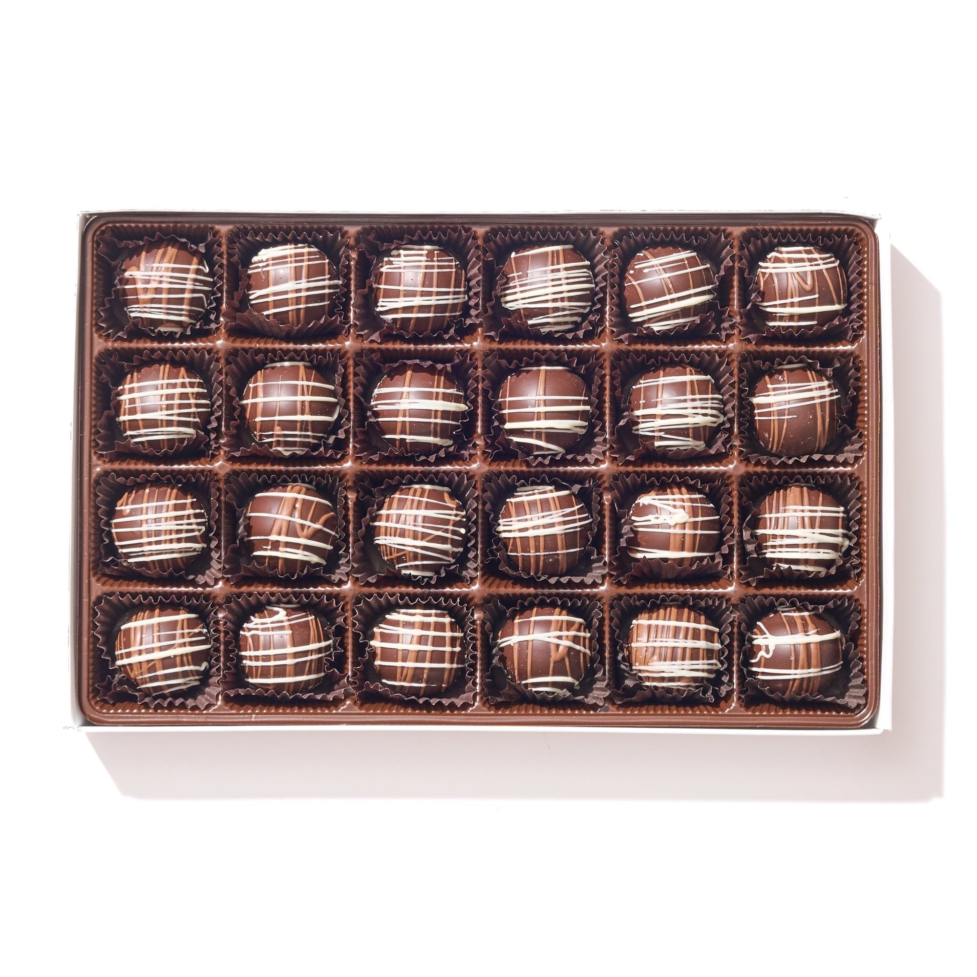 Dark Chocolate Caramel Truffle Gift Box – 24 Piece - Handmade Chocolate | Mueller Chocolate Co.