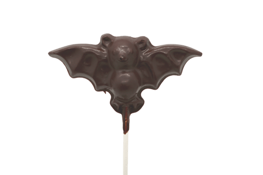 Dark Chocolate Halloween Bat Pop - Pack of 6 - Handmade Chocolate | Mueller Chocolate Co.