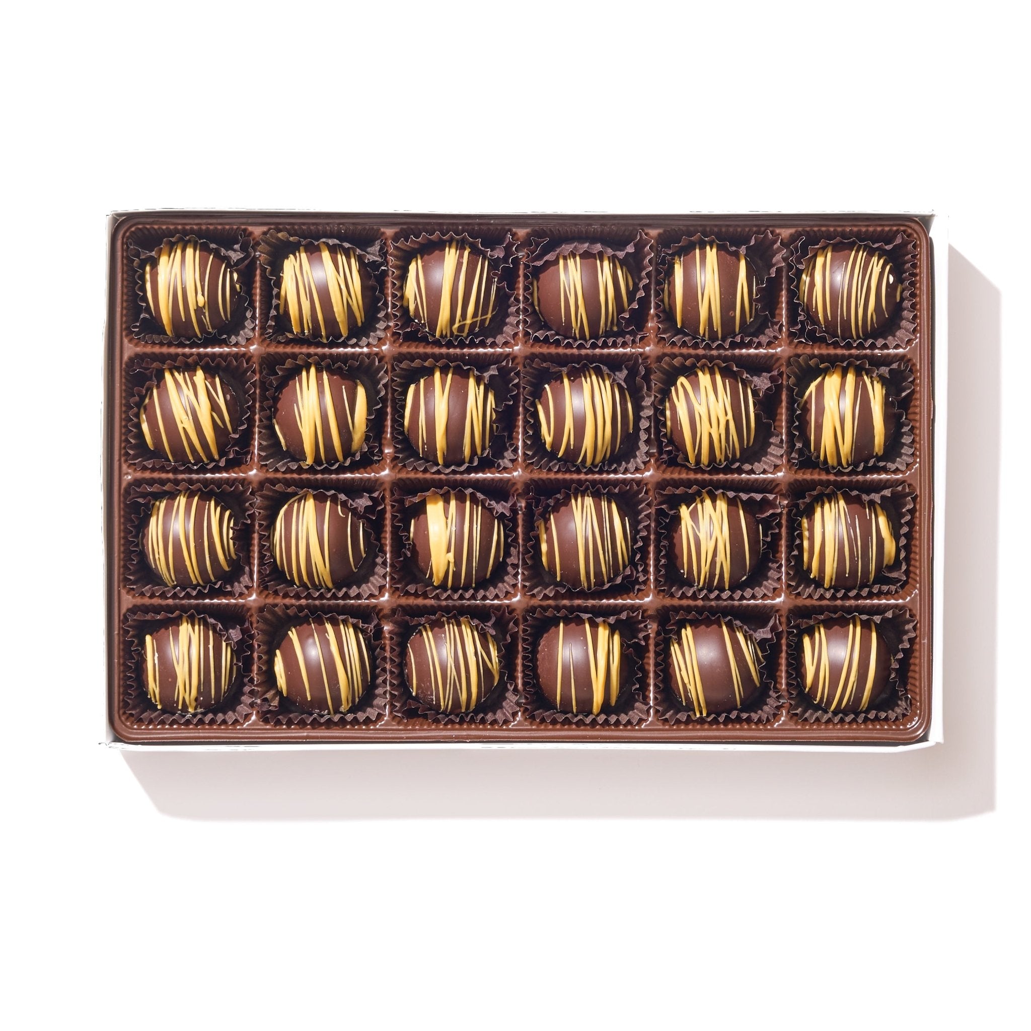 Dark Chocolate Hazelnut Truffle Gift Box – 24 Piece
