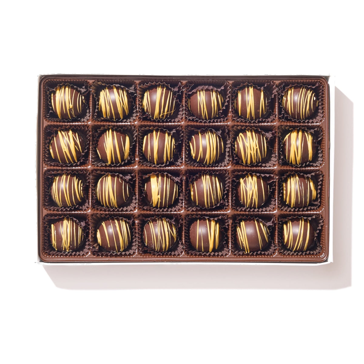 Dark Chocolate Hazelnut Truffle Gift Box – 24 Piece - Handmade Chocolate | Mueller Chocolate Co.