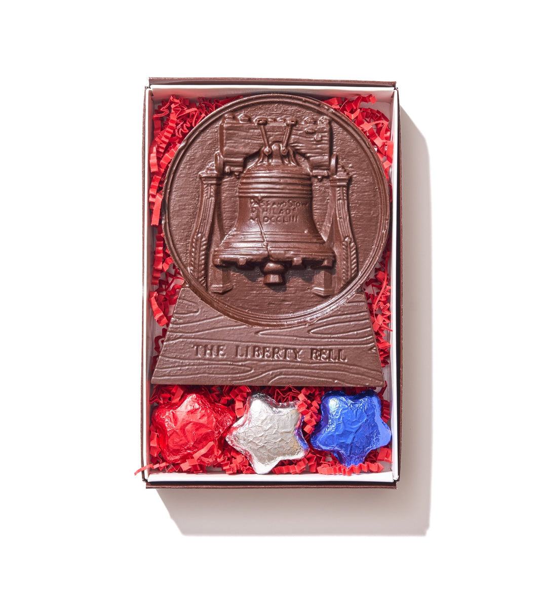 Dark Chocolate Liberty Bell Plaque Gift Box - Handmade | Mueller Chocolate Co.