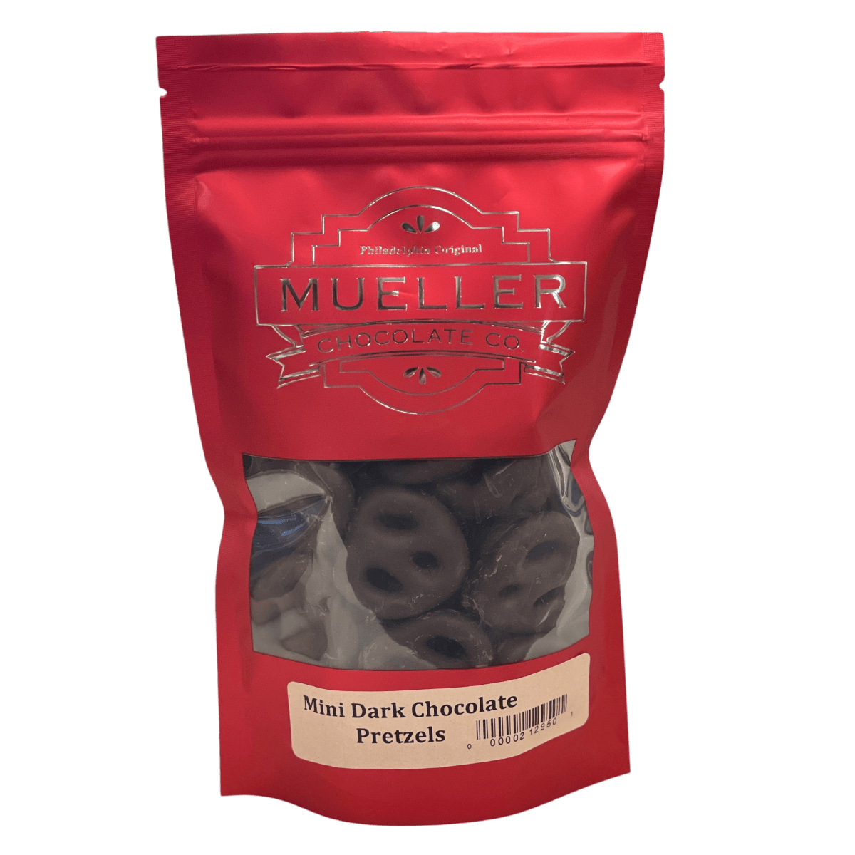 Dark Chocolate Mini Pretzel Holiday Bag - Handmade Chocolate | Mueller Chocolate Co.