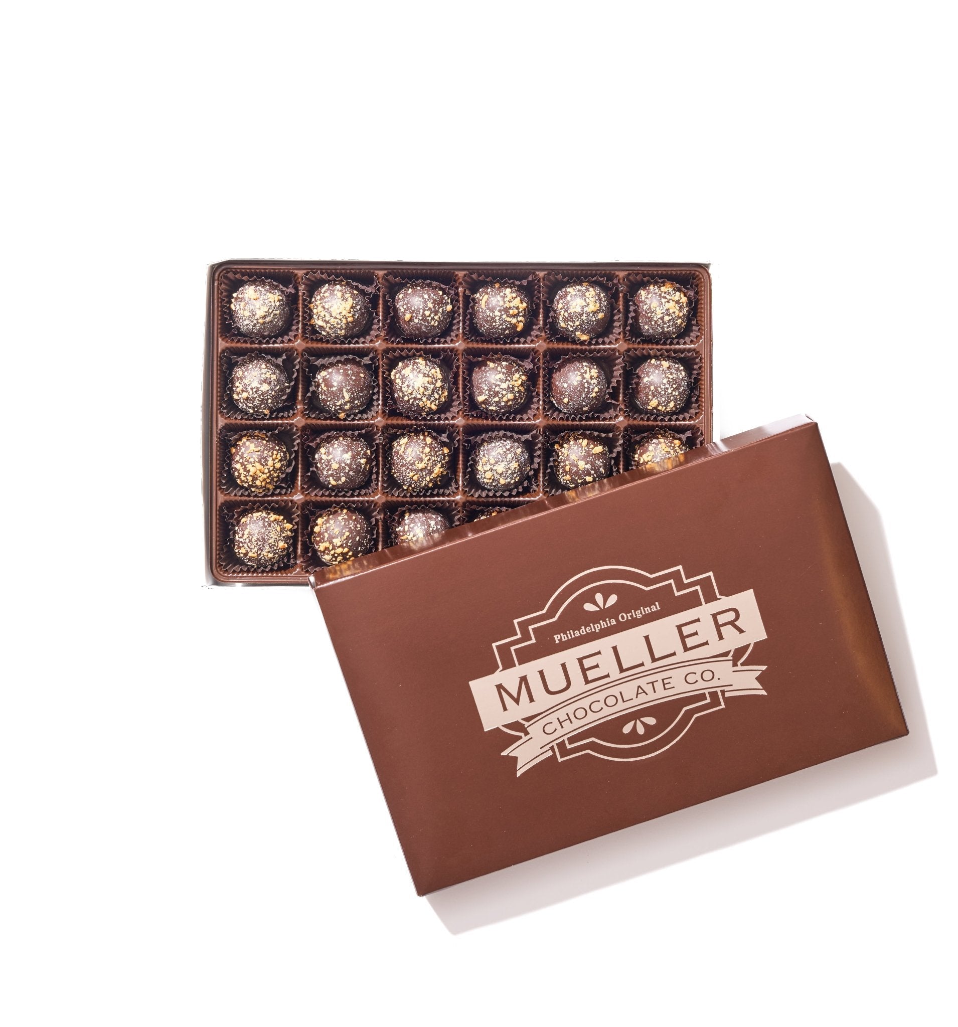 Dark Chocolate Orange Truffle Gift Box – 24 Piece - Handmade | Mueller Chocolate Co.