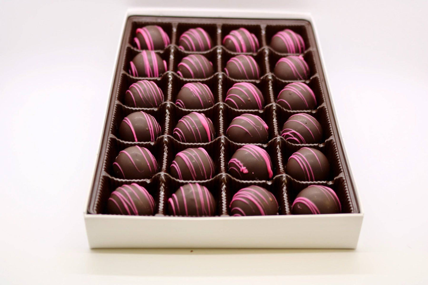 Dark Chocolate Raspberry Truffles - Handmade Chocolate | Mueller Chocolate Co.