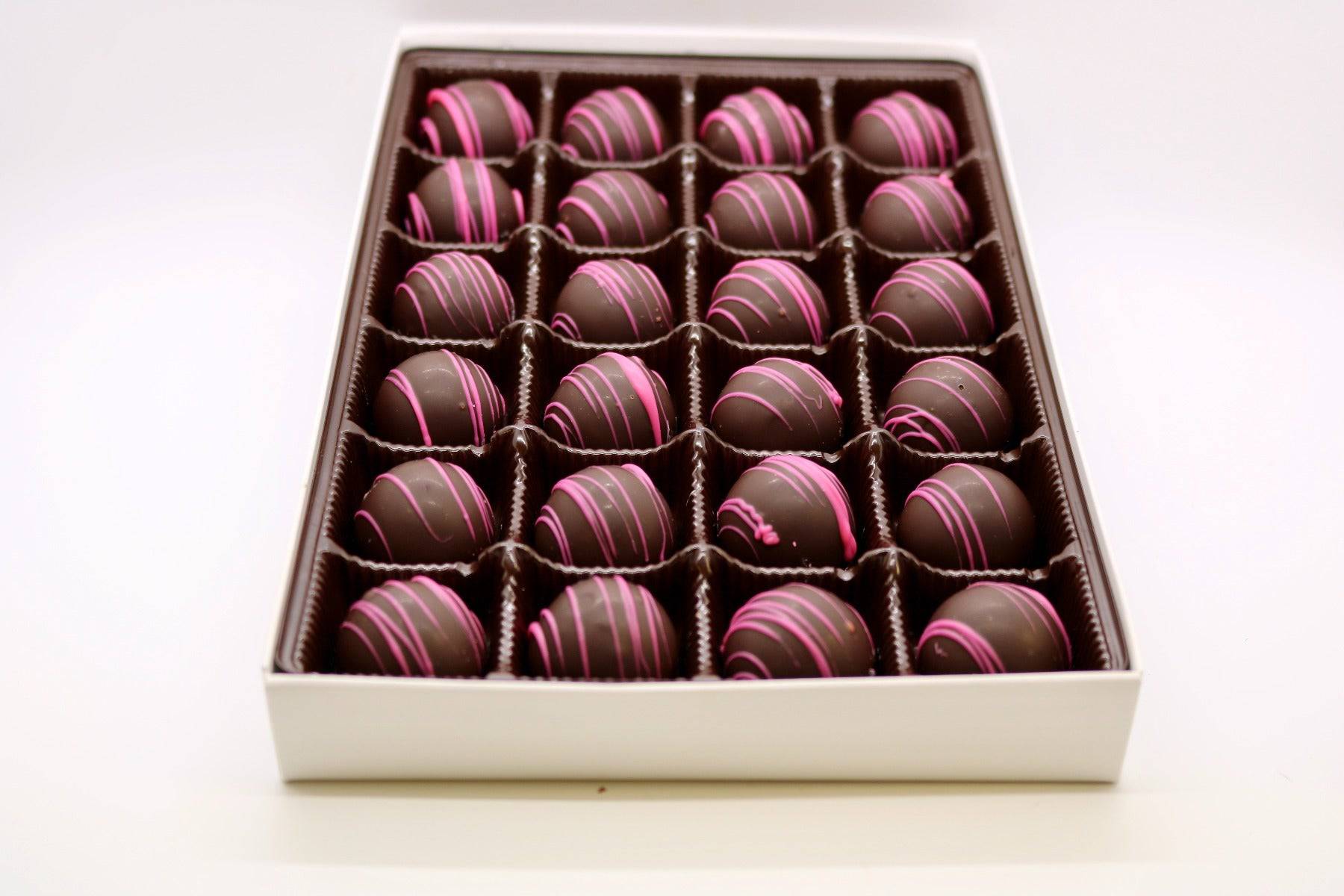 Dark Chocolate Raspberry Truffles - Handmade Chocolate | Mueller Chocolate Co.