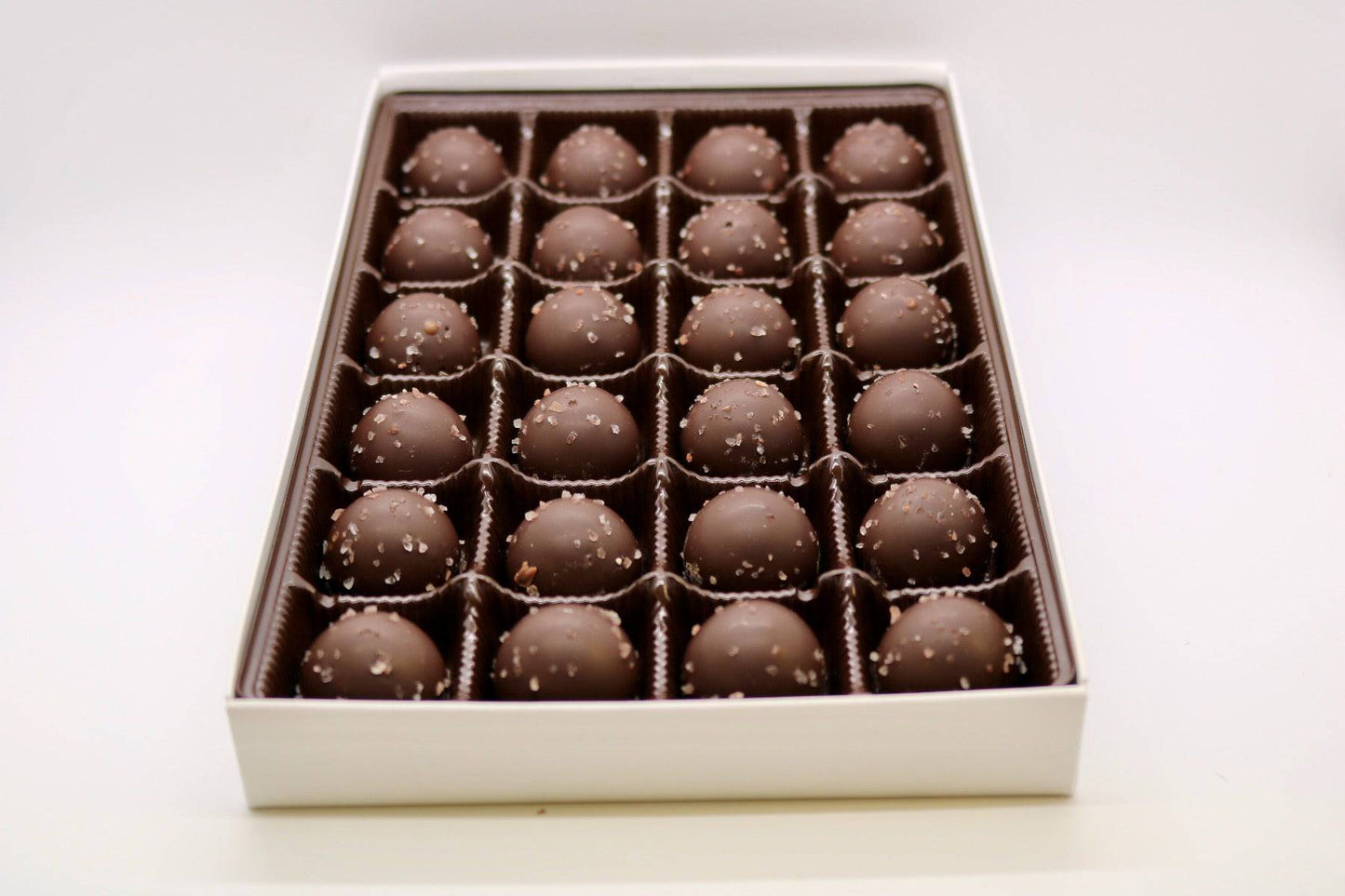 Dark Chocolate Sea Salt Caramel Truffle - Handmade Gift Box | Mueller Chocolate Co.