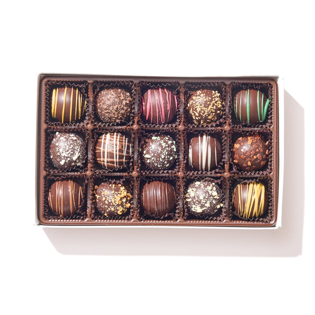 Dark Chocolate Truffle Gift Box – 15 Piece - Handmade | Mueller Chocolate Co.