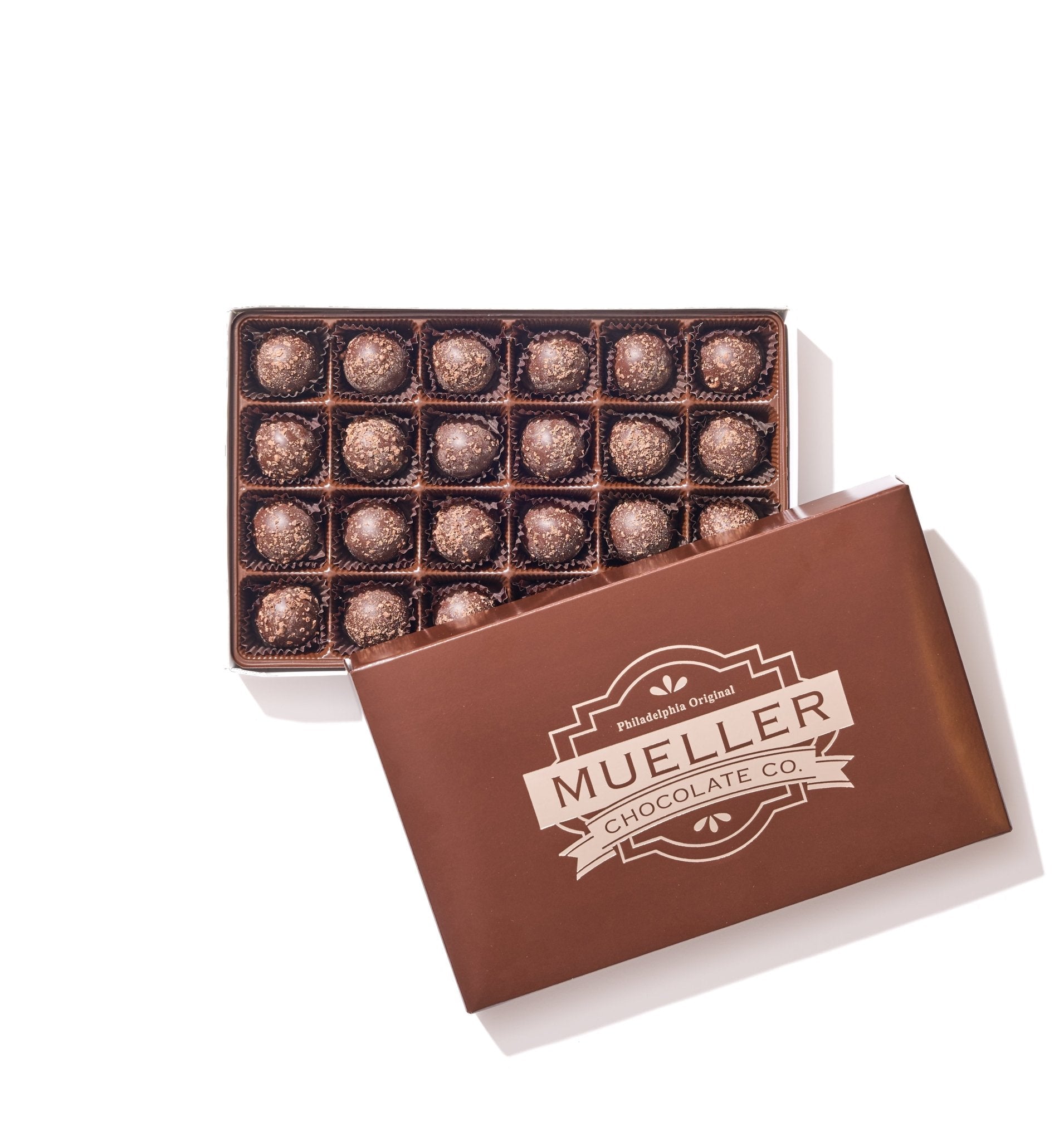 Dark Chocolate Truffles Gift Box - 24 Piece - Handmade Chocolate | Mueller Chocolate Co.