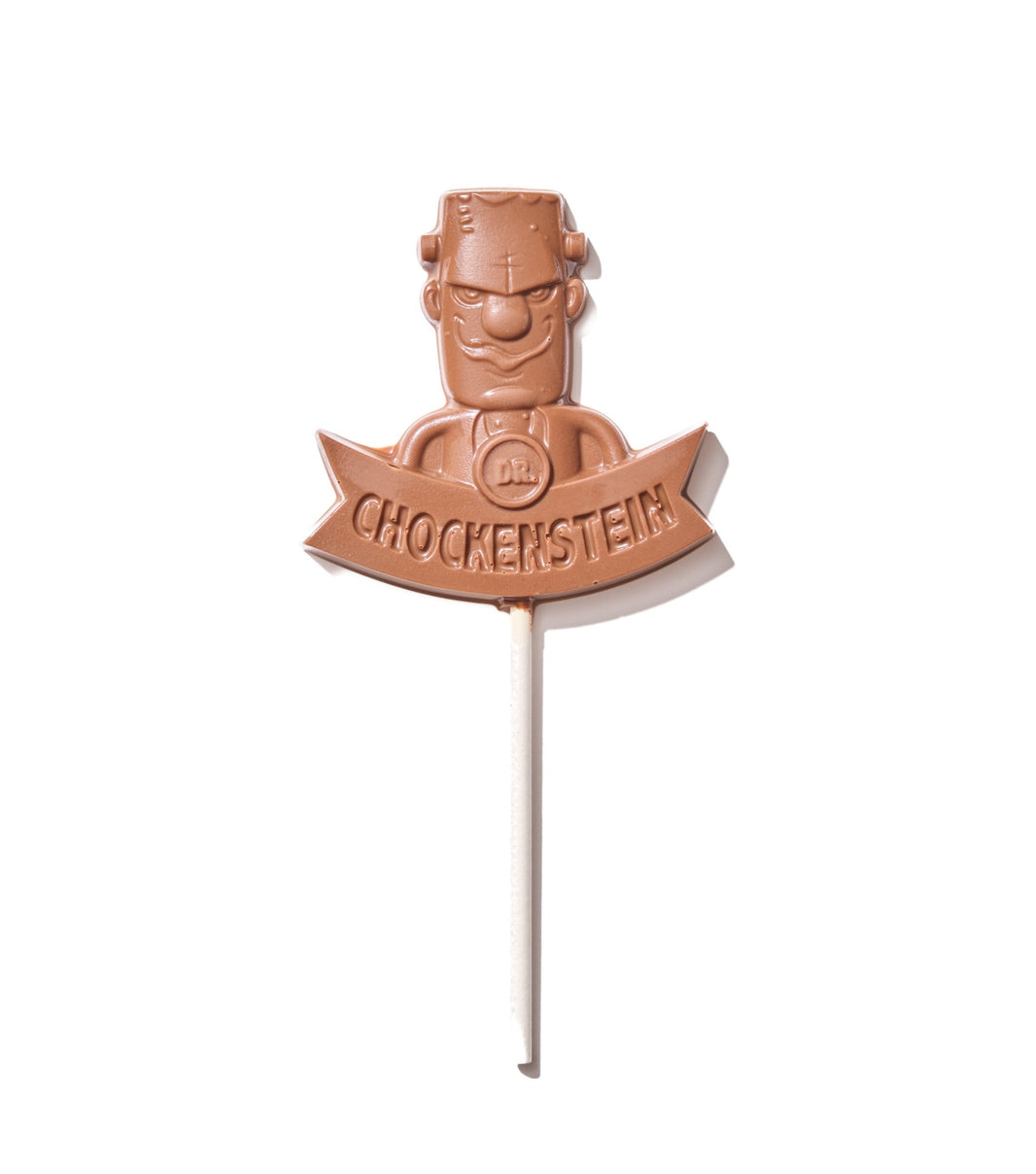 Dr. Chockenstein® Milk Chocolate Pop – Pack of 6 - Handmade Chocolate | Mueller Chocolate Co.