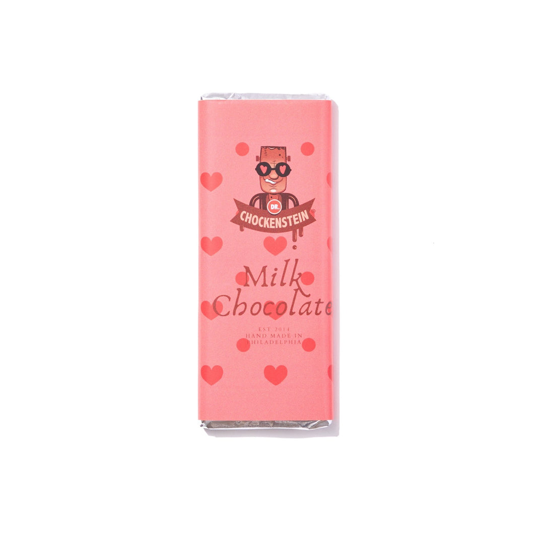 Dr. Chockenstein® Valentine Milk Chocolate Bar - Handmade Chocolate | Mueller Chocolate Co.