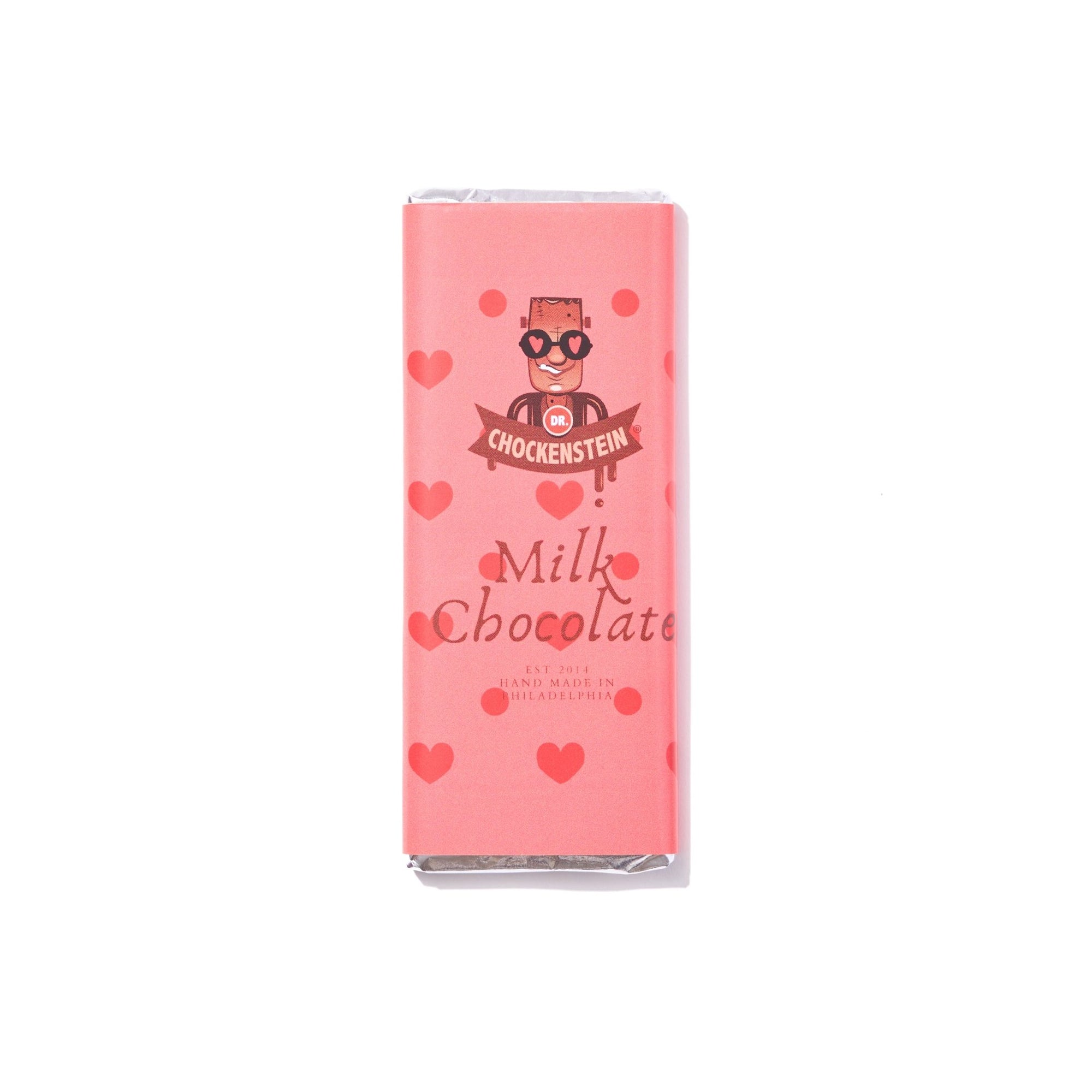 Dr. Chockenstein® Valentine Milk Chocolate Bar - Handmade Chocolate | Mueller Chocolate Co.